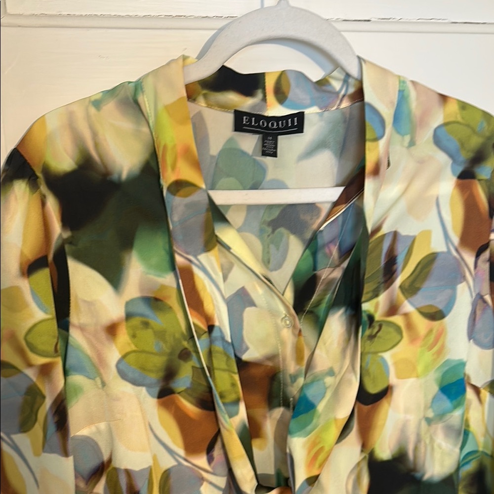 ELOQUII Floral Blouse
